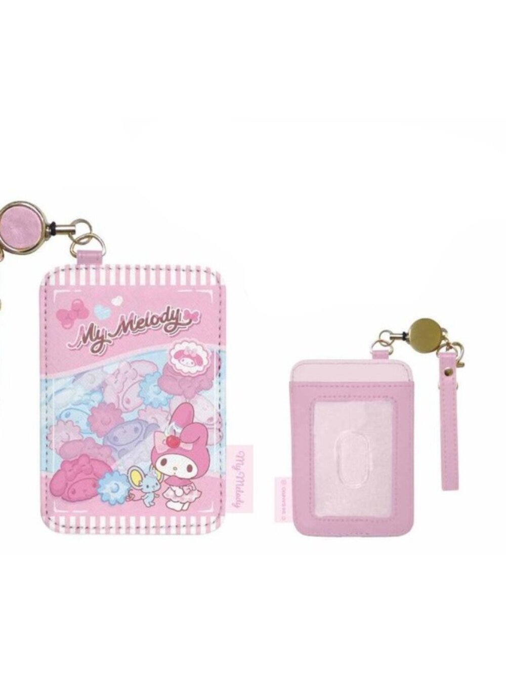 My Melody Pass Holder Card Case with Reel | Sanrio | NWT